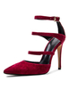 Chaussures à talons hauts escarpins à talon aigu bout pointu cheville bracelet cuir