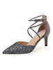 Chaussures à talons hauts escarpins à talon aigu Chaussures femmes 2021 gris pailletés