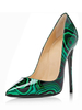 Chaussures à talons hauts escarpins à talon aigu Chaussures femmes 2021 Verte Bout Pointu Imprimé Chaussures de Soirée