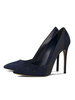 Chaussures à talons hauts escarpins à talon aigu Chaussures noires en daim bout pointu