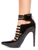 Chaussures à talons hauts escarpins à talon aigu en Synthétique verni unicolore Zip