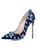 Chaussures à talons hauts escarpins à talon aigu en tissu à l\