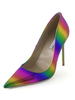 Chaussures à talons hauts escarpins à talon aigu multicolore bout pointu
