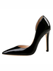 Chaussures à talons hauts escarpins à talon aigu noirs bout pointu