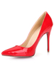 Chaussures à Talons Hauts escarpins à talon aigu sublimes escarpins à bout pointu en Synthétique verni rouge