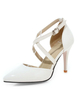 Chaussures à talons hauts escarpins à talons aigus en Synthétique verni unicolore croisé
