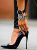 Chaussures à Talons Hauts Fins Femme en Cuir Synthétique Vernie avec Bout Pointu Sexy Chaussures à Talons Hauts