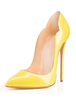 Chaussures à Talons Hauts Fins Femme Vernie en Cuir Synthétique avec Bout Pointu Unicolore Sexy Chaussures à Talons Hauts