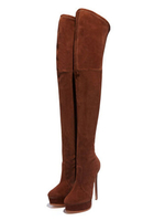 Chaussures à Talons Hauts Fins Plateforme Femme en Cuir Synthétique Croûte avec Bout Rond Sexy Chaussures à Talons Hauts Femme