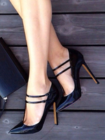 Chaussures à talons hauts noir escarpins à talon aigu
