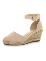 Chaussures compensées à bout pointu avec boutons chics pour femmes