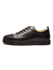 Chaussures confortables de toile noires cloutées