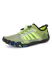 Chaussures deau Basses Plates Tissu Élastique Gomme Semelle en Caoutchouc Bloc de Couleur Vert Chaussures Décontractées