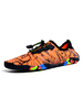 Chaussures deau Chaussures basses en tissu élastique plat Semelle en caoutchouc antidérapante Orange Chaussures décontractées