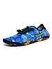 Chaussures deau Chaussures basses plates en tissu élastique antidérapantes semelle en caoutchouc cyan
