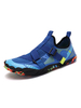 Chaussures deau homme bas-hauts plat tissu élastique gomme semelle en caoutchouc oeuvre bleu chaussures décontractées