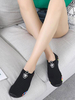 Chaussures deau plates en tissu élastique sans lacets chaussures deau noires chics