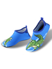 Chaussures deau pour enfants à talon plat; bout rond; tissu élastique; chaussures deau bleues chics