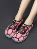 Chaussures deau pour femmes Tissu élastique plat Chic Chaussures deau roses à lacets
