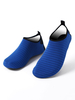 Chaussures dEau Talon Plat Slip On Tissu Élastique Chic Bleu Chaussures dEau