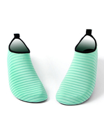 Chaussures deau Talon plat Tissu élastique Bout rond Slip On Chic Chaussures deau vertes