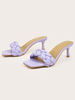 Chaussures dété à talons aiguilles en cuir PU pour femmes