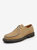 Chaussures décontractées pour hommes chaussures à lacets en cuir de vache kaki à bout rond