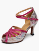 Chaussures de bal Femmes Fuchsia Bout ouvert style Serpent 2021 chaussures de danse latine