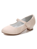 Chaussures de cortège enfant à bout rond en soie et satin