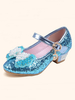 Chaussures de Cortège Filles 2021 Glitter Bout Rond Perls Détail Chaussures de Soirée Enfants
