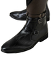 Chaussures de cosplay de la série Witcher Bootie de cosplay en polyester noir