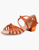 Chaussures de Danse 2021 Satin Brun Café Bout Ouvert Chaussures de Danse Pour Enfants