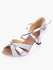 Chaussures de danse argent 2021 Chaussures de Bal à bout ouvert en Croix Chaussures de danse latine