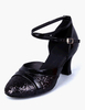 Chaussures de Danse Femmes 2021 Chaussures de bal noir Bout rond en Croix Chaussures de danse latine pour femmes