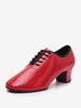 Chaussures De Danse Jazz À Lacet Rouge Noire À Bout Rond