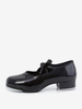 Chaussures De Danse Jazz Talon Bas Carré Noires À Bout Rond