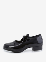 Chaussures De Danse Jazz Talon Bas Carré Noires À Bout Rond