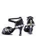 Chaussures de danse latine à bout ouvert et strass Performance Chaussures de danse de salon