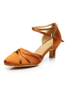 Chaussures de danse latine 2021 Bourgogne Chaussures de danse de bal à bout rond Chaussures de danse