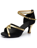 Chaussures de danse latine en satin à bout ouvert Criss Cross 2021 chaussures de danse Salsa pour femmes
