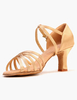 Chaussures de danse latine en satin à talons épais croisé