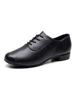 Chaussures de danse latine pour hommes Chaussures de danse de salon à bout rond noir