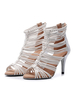 Chaussures de danse latine sur mesure pour femmes Chaussures de danse de salon de gladiateur blanches
