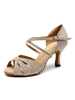 Chaussures de danse latine sur mesure pour femmes; doré clair; chaussures de danse de salon