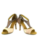 Chaussures de danse noir haut talon Satin paillettes T-Type bouclée personnalisé Ballroom Shoes