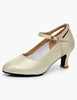 chaussures de danse or 2021 boucle Bout ronde Glitter Chaussures de Danse Latine Escarpins Kitten
