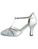 Chaussures de danse salsa et latines argent talon sur-mesure