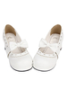 Chaussures de lolita blanc à bout rond Déguisements Halloween