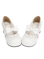 Chaussures de lolita blanc à bout rond Déguisements Halloween
