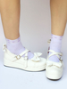 Chaussures de lolita blanc à bout rond Déguisements Halloween